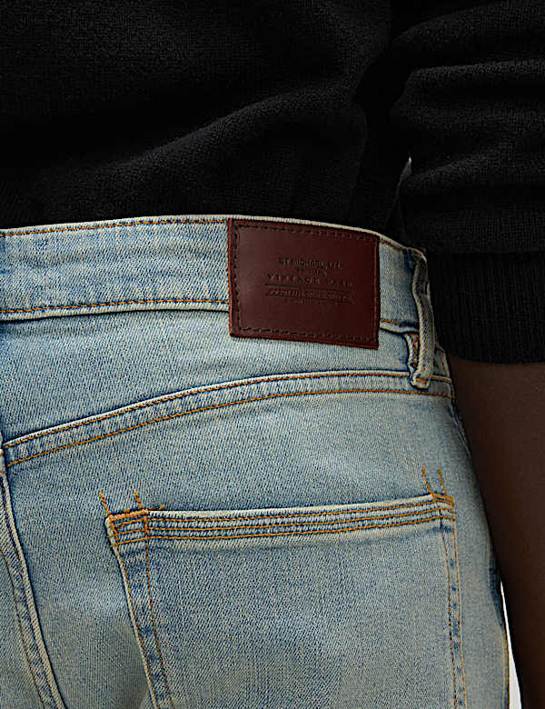 Slim Fit Vintage Wash Stretch Jeans