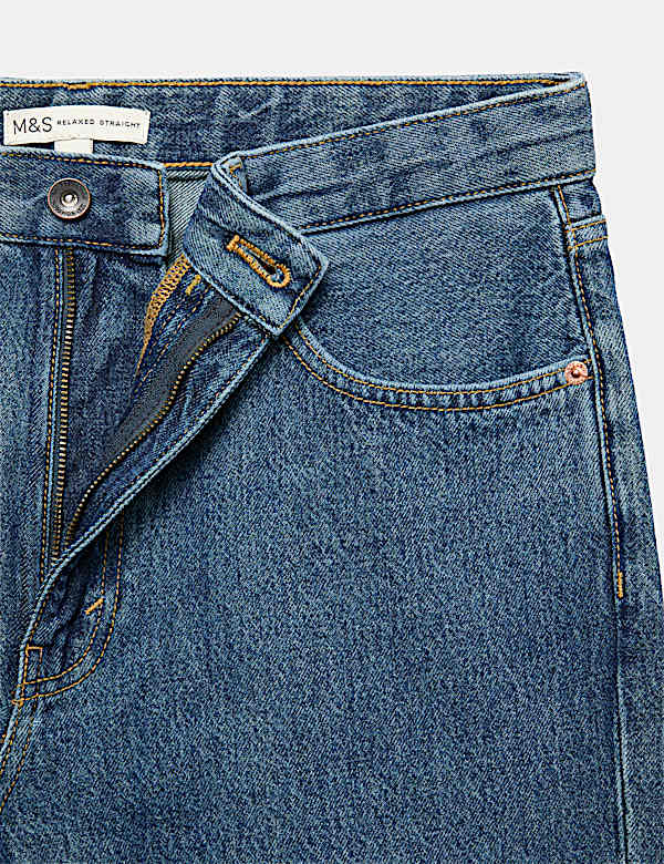 Authentic Relaxed Fit Straight Leg Rigid Jeans - LV