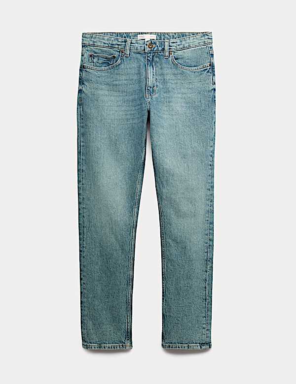 Dżinsy ze streczem o kroju slim fit z 5 kieszeniami - PL