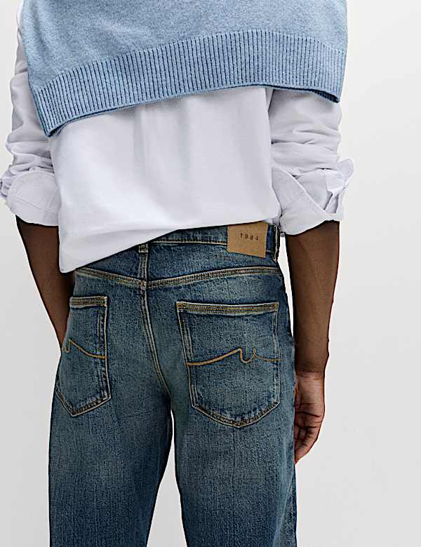 Authentic Tapered Fit Stretch Jeans