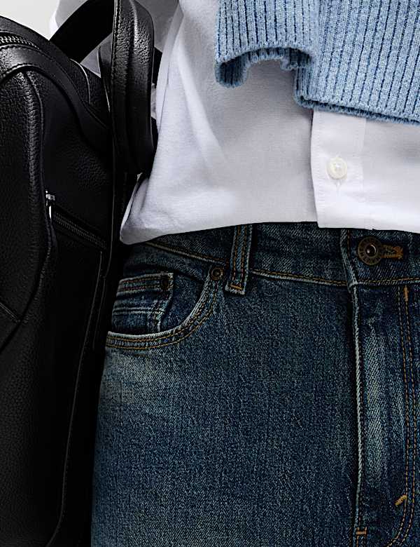 Authentic Tapered Fit Stretch Jeans