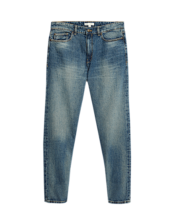 Authentic Tapered Fit Stretch Jeans