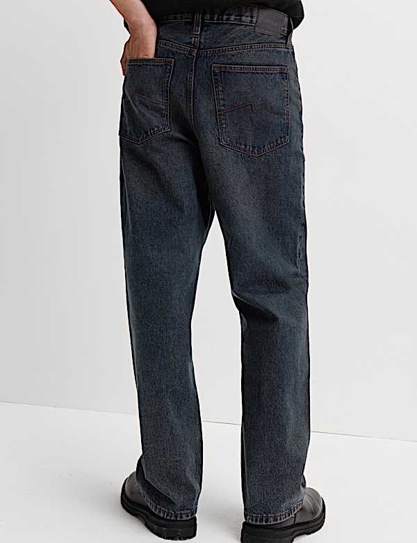 Loose Fit Rigid Denim Jeans - JE
