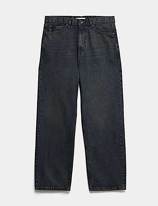 Loose Fit Rigid Denim Jeans - JE