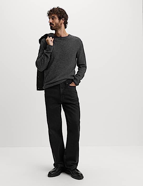 Loose Fit Rigid Denim Jeans - GR