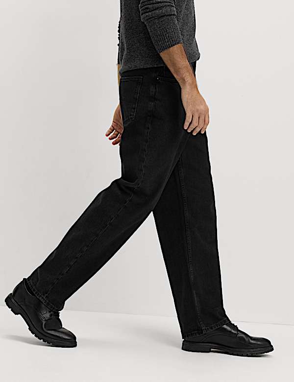 Loose Fit Rigid Denim Jeans - GR