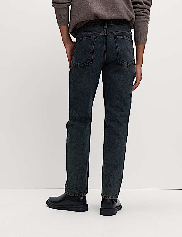Straight Fit Rigid Denim Jeans - JE