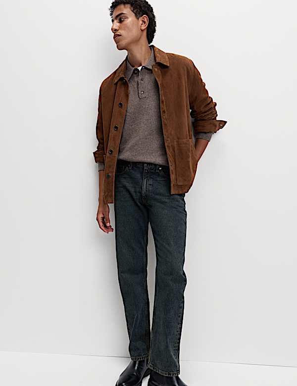 Straight Fit Rigid Denim Jeans - JE