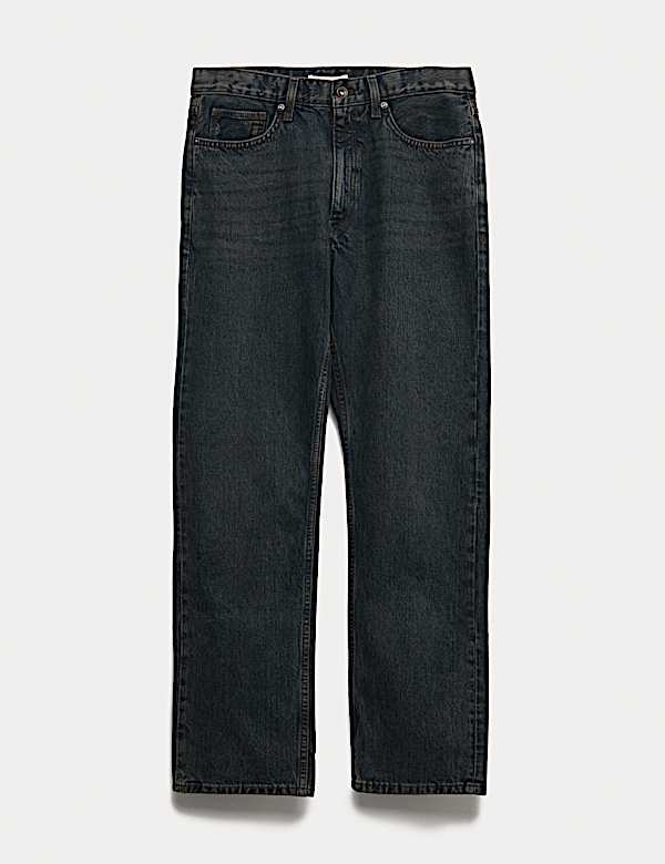 Straight Fit Rigid Denim Jeans - JE