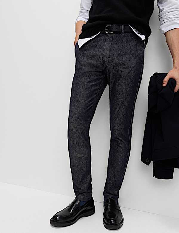 Slim Fit Denim Chinos - SE