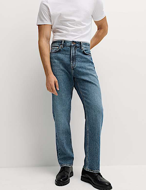 Jeans de sarga denim de corte informal - ES