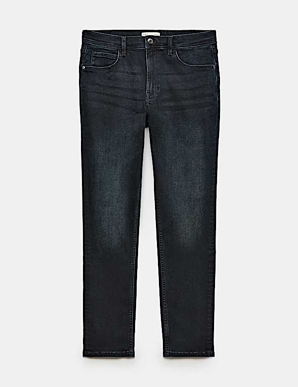 Slim Fit Textured Comfort Stretch Jeans - AU