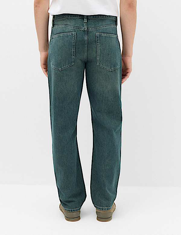Relaxed Straight Fit Stretch Jeans - US