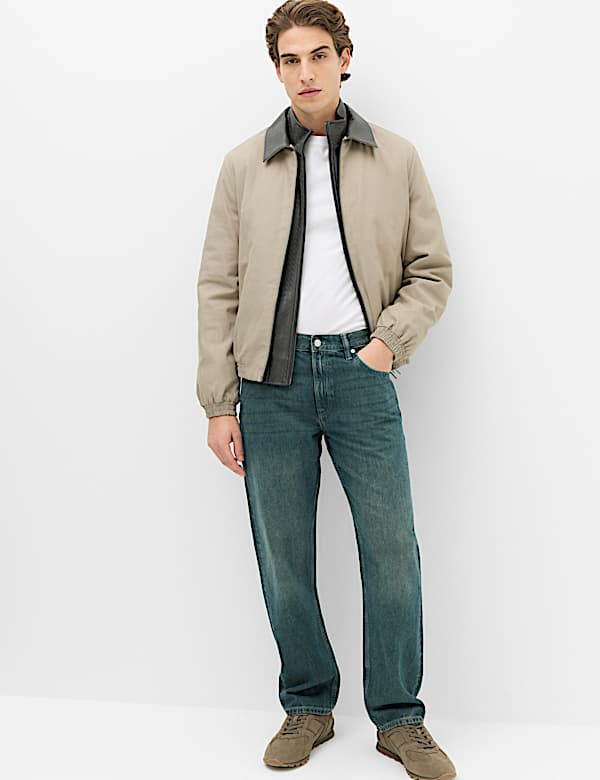 Relaxed Straight Fit Stretch Jeans - US