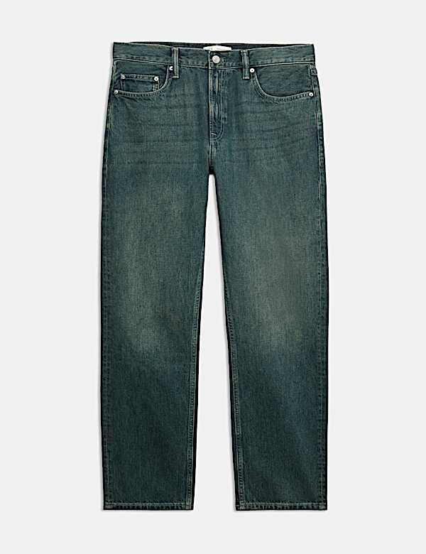 Straight Fit Pure Cotton Jeans - CN