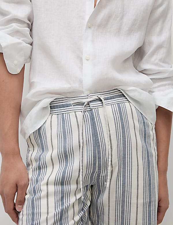 Pure Cotton Striped Shorter Shorts