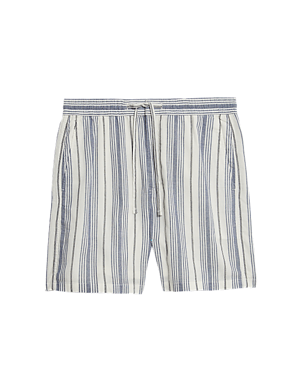 Pure Cotton Striped Shorter Shorts