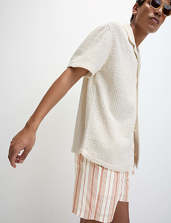 Pure Cotton Striped Shorter Shorts