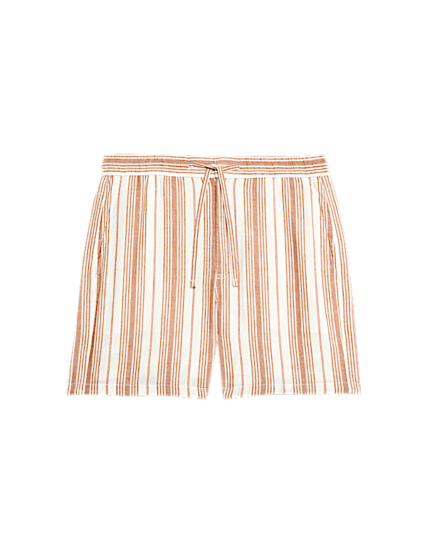 Pure Cotton Striped Shorter Shorts