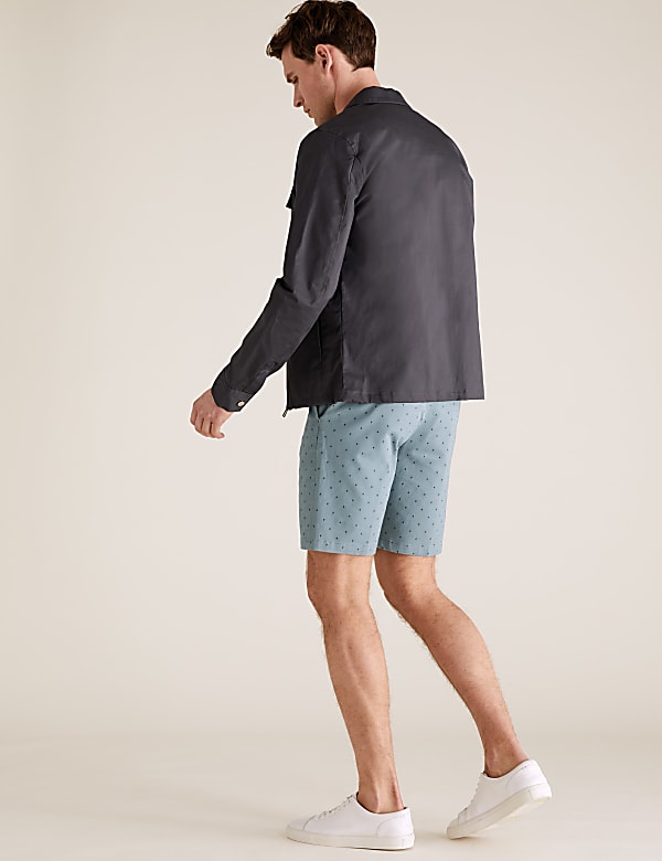 Printed Belted Shorts