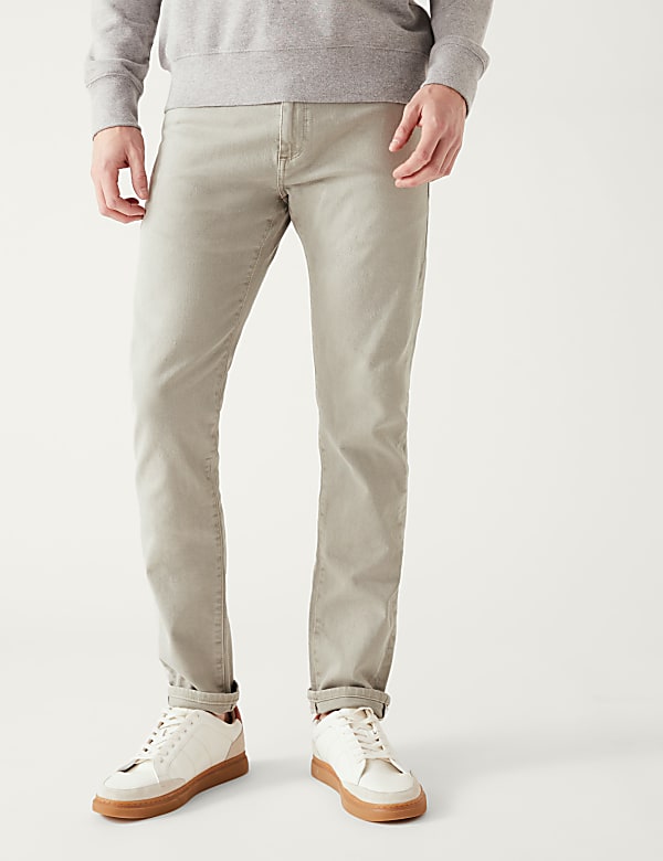 Slim Fit Tea Dyed Stretch Jeans