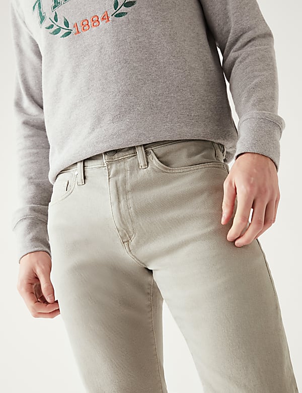 Slim Fit Tea Dyed Stretch Jeans