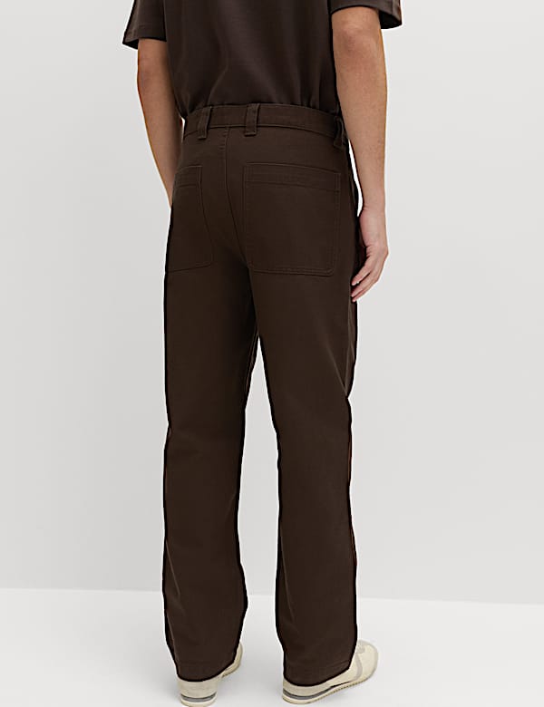 Loose Fit Pure Cotton Utility Trousers