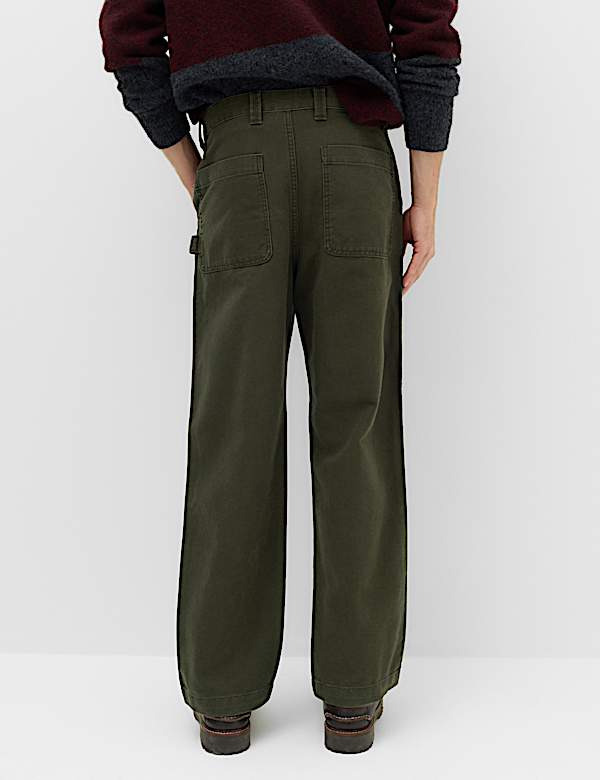 Loose Fit Pure Cotton Utility Trousers