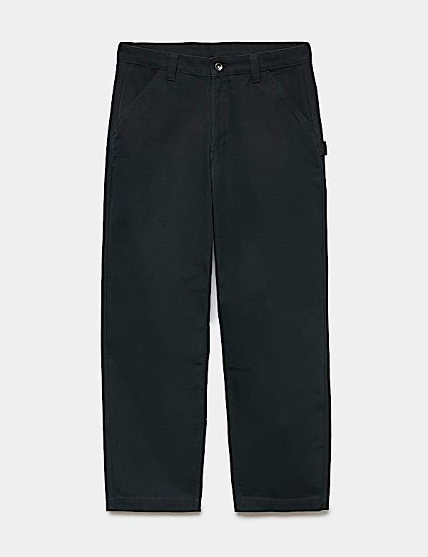 Loose Fit Pure Cotton Utility Trousers - LT