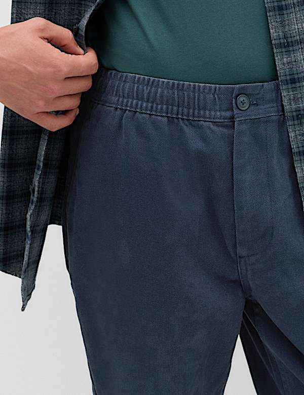 Tapered Fit Elasticated Waist Trousers - AL