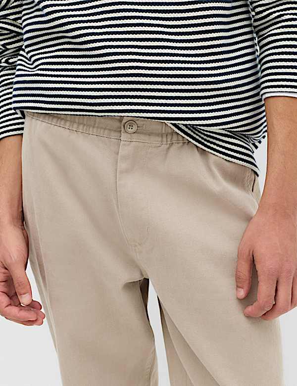 Celana Panjang Pinggang Elastis Tapered Fit - ID