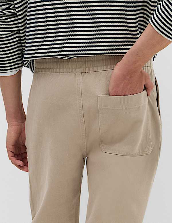 Celana Panjang Pinggang Elastis Tapered Fit - ID