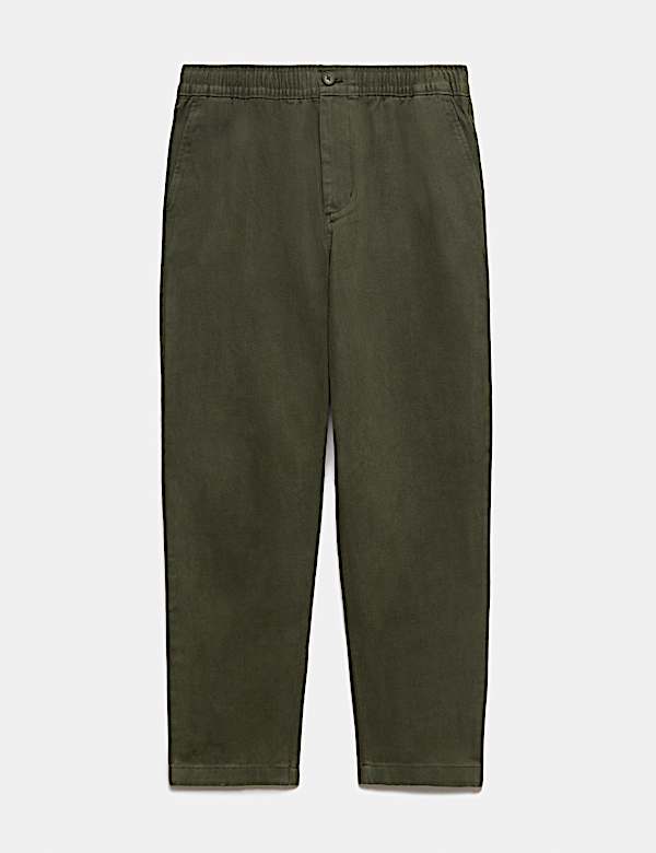 Tapered Fit Elasticated Waist Trousers - CZ