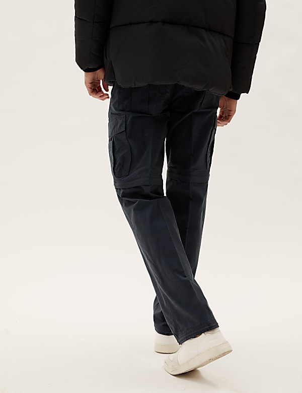 Regular Fit Zip-Off Trekking Cargo Trousers