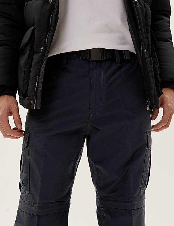 Regular Fit Zip-Off Trekking Cargo Trousers