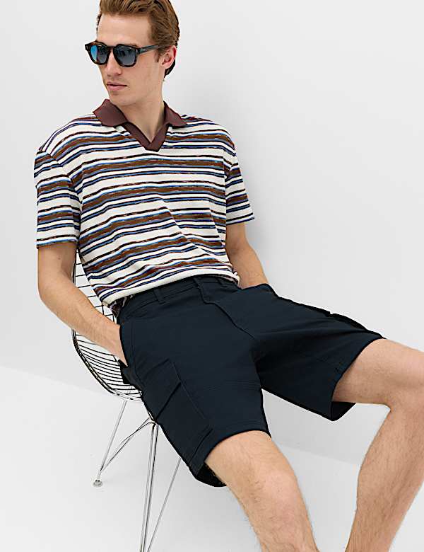 Straight Fit Stretch Cargo Short