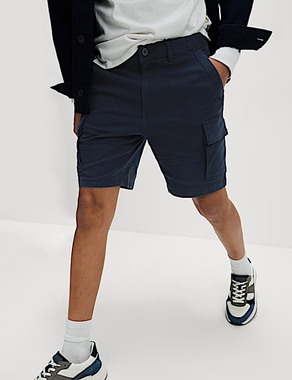 Straight Fit Stretch Cargo Short