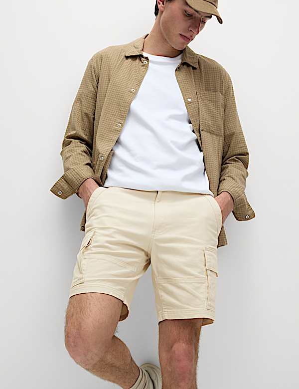 Straight Fit Stretch Cargo Short