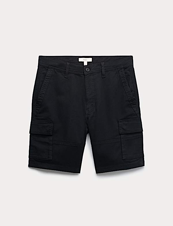 Straight Fit Stretch Cargo Shorts - BE