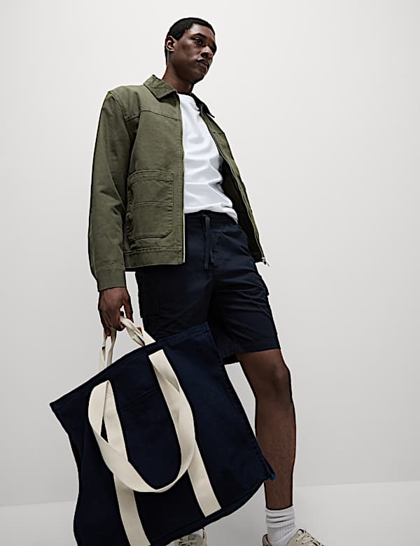 Elasticated Waist Ripstop Cargo Shorts - NO