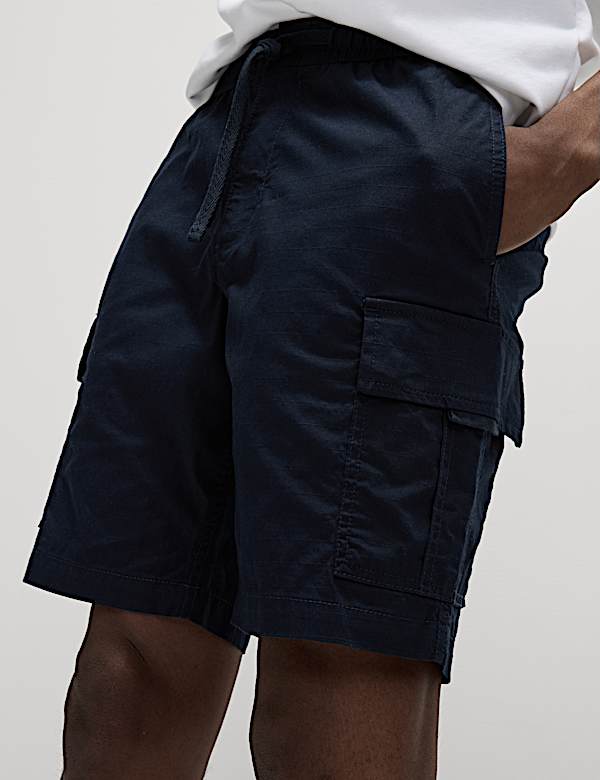 Elasticated Waist Ripstop Cargo Shorts - ES