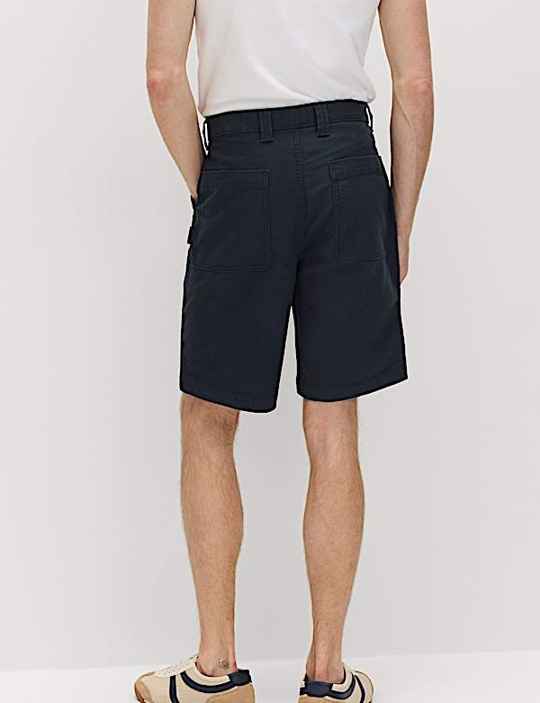 Loose Fit Pure Cotton Utility Shorts - IT