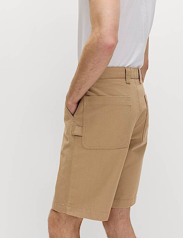 Loose Fit Pure Cotton Utility Shorts - LU