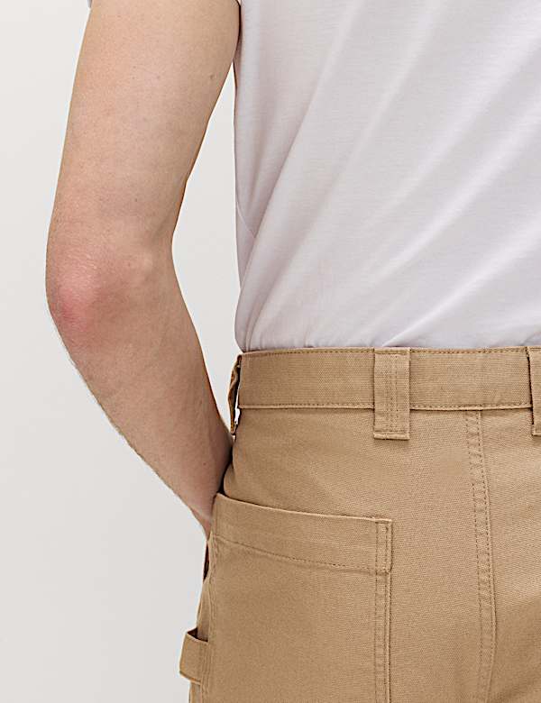 Loose Fit Pure Cotton Utility Shorts - LU