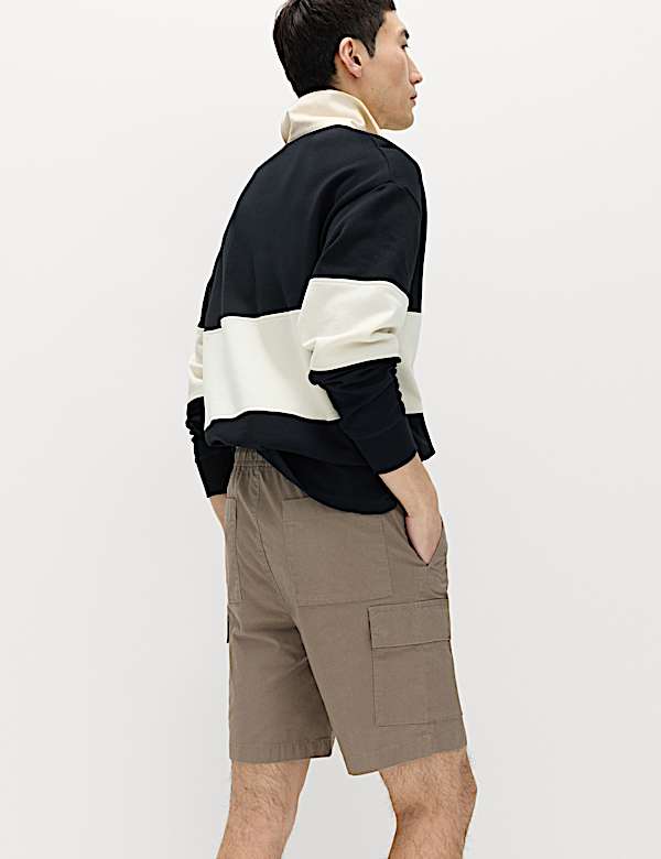 Elasticated Waist Ripstop Cargo Shorts