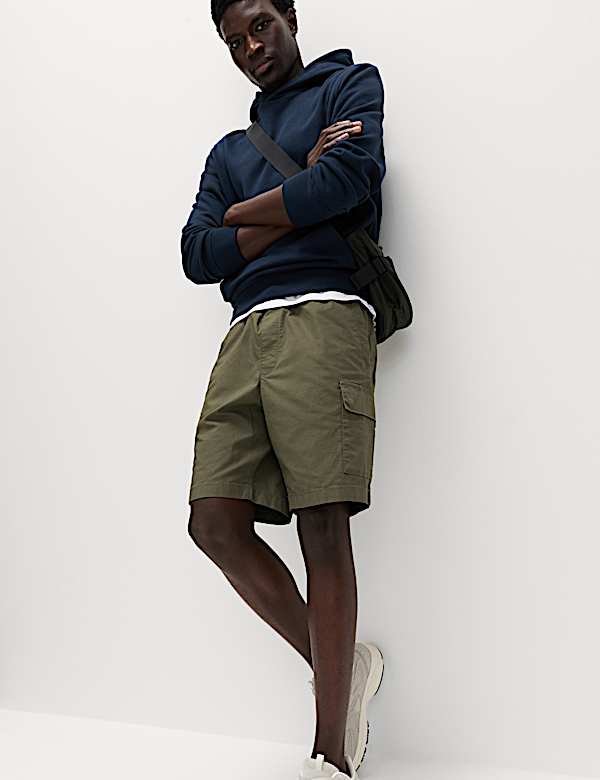 Elasticated Waist Ripstop Cargo Shorts