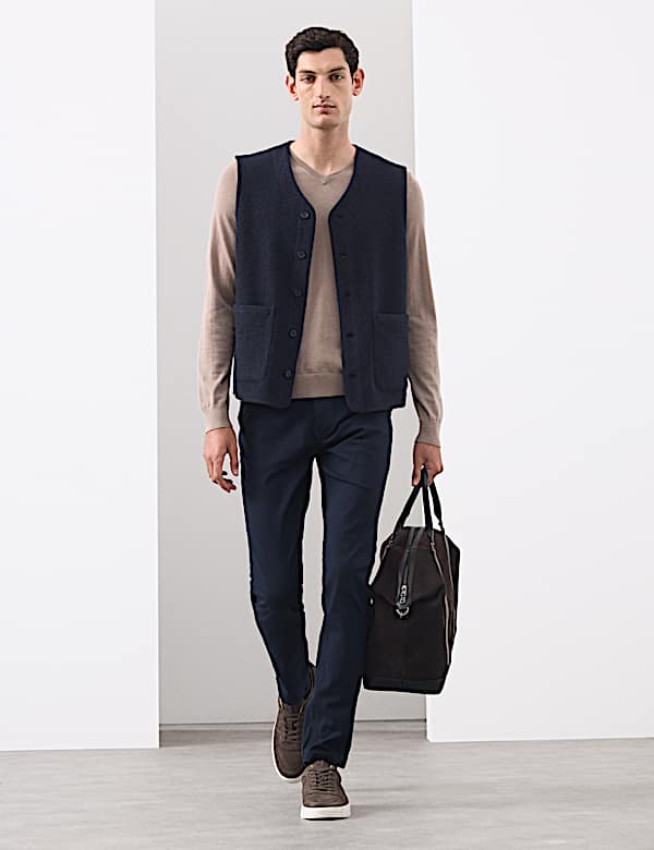 Slim Fit Performance Twill 5 Pocket Trousers