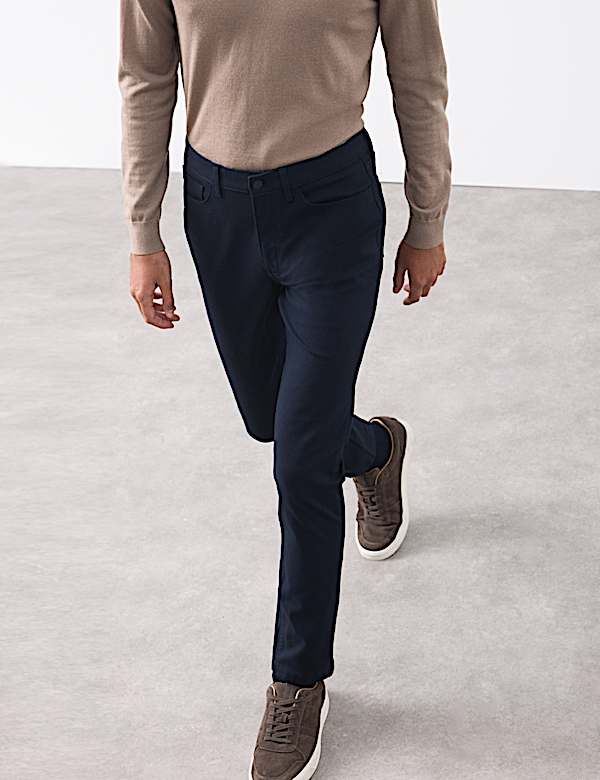 Slim Fit Performance Twill 5 Pocket Trousers