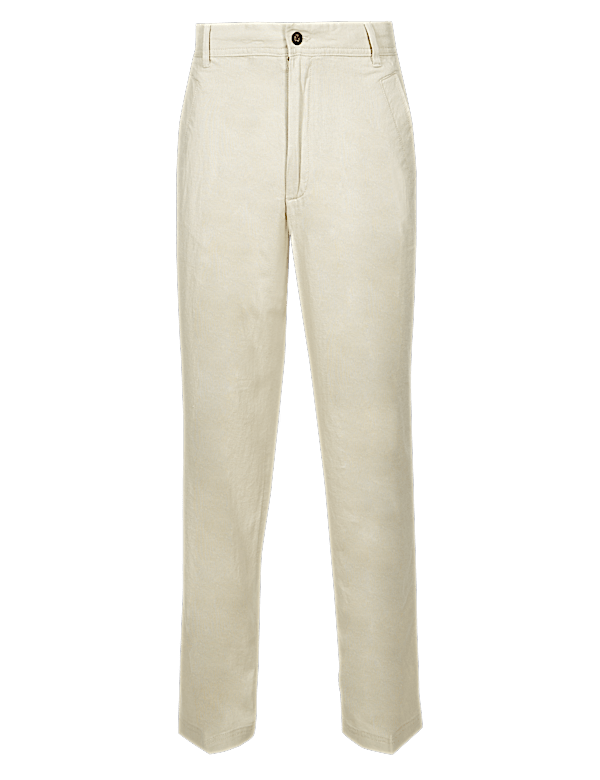Regular Fit Linen Rich Trousers
