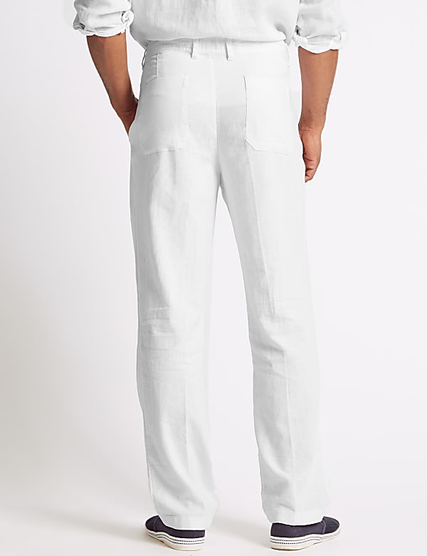 Regular Fit Linen Rich Trousers